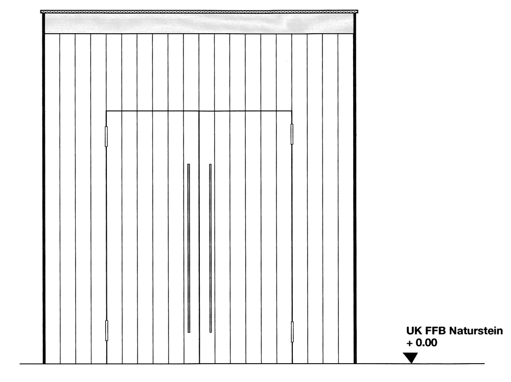 So fängt ein Auftrag für unsere Schreinerei an: Mit einer Skizze von uns oder wie hier mit einer Bauzeichnung eines Architekten für ein Kirchenportal. Wie es weiter geht, zeigen wir Ihnen Schritt für Schritt.